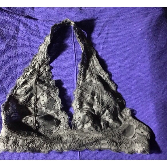 Free People Other - Free People gray Lace halter bralette